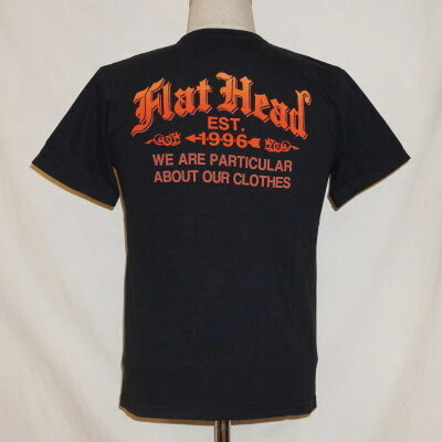 TKT-006-ブラック-FH EST.1996-TKT006-FLATHEAD-フラットヘッドTシャツ-TKT系-半袖Tシャツ【送料無料】【smtb-tk】【楽ギフ_包装】｜アメカジ バイカー 2ND・セカンド