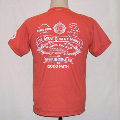THC-96W-ライトレッド-LABELS-THC96W-FLATHEAD-フラットヘッドTシャツ【送料無料】【smtb-tk】【楽ギフ_包装】