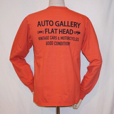 TLS-126W-ライトレッド-AUTO GALLERY-TLS126W-FLATHEAD-フラットヘッドロンT・フラットヘッド長袖Tシャツ【送料無料】【smtb-tk】【楽ギフ_包装】