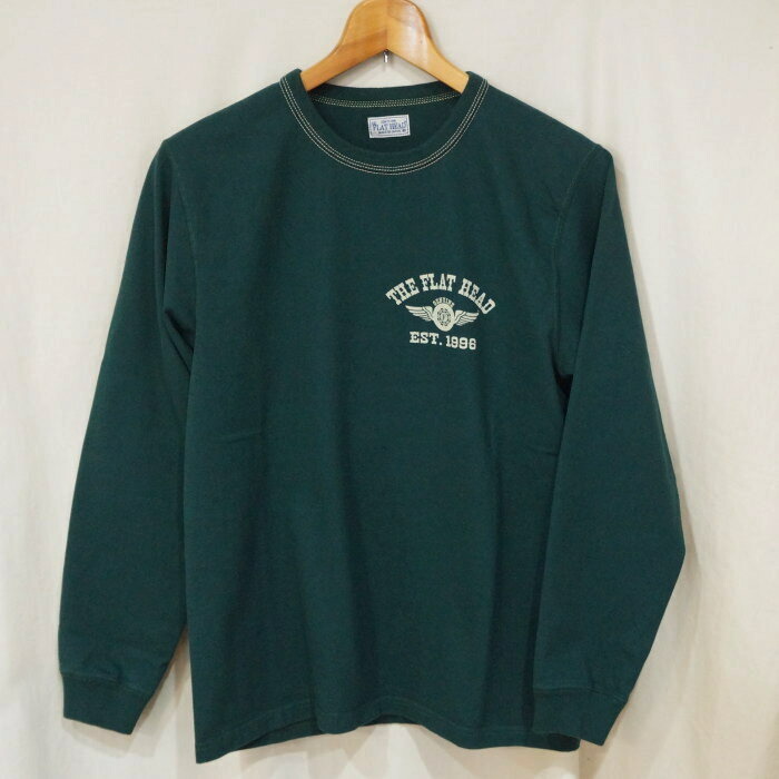 FN-THCL-102-DGRN-フラットヘッドロングTシャツ102-FNTHCL102-FLATHEAD-フラットヘッドロングスリーブTシャツ-長袖Tシャツ-ロンT【送料無料】【smtb-tk】【楽ギフ_包装】｜アメカジ バイカー 2ND・セカンド 9,317円