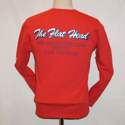 TVL-01W-レッド-Vネック長袖Tシャツ01W-TVL01W-FLATHEAD-フラットヘッド長袖Tシャツ-FLATHEAD-フラットヘッドVネック長袖Tシャツ【送料無料】【smtb-tk】【楽ギフ_包装】
