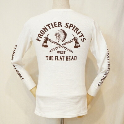 THLA-06W-ホワイト-GO TO WEST-THLA06W-FLATHEAD-フラットヘッドサーマルTシャツ【送料無料】【smtb-tk】【楽ギフ_包装】｜アメカジ バイカー 2ND・セカンド