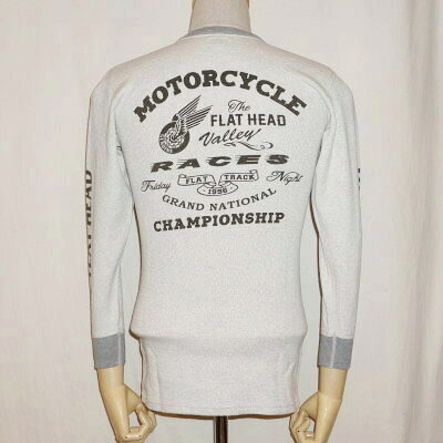 THLA-09W-オートミール-FLAT TRACK-THLA09W-FLATHEAD-フラットヘッドサーマルTシャツ【送料無料】【smtb-tk】【楽ギフ_包装】