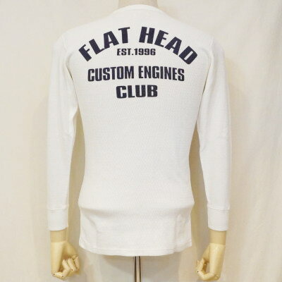 THLC-003-ホワイト-CUSTOM ENGINES CLUB-THLC003-FLATHEAD-フラットヘッドサーマルTシャツ【送料無料】【smtb-tk】【楽ギフ_包装】