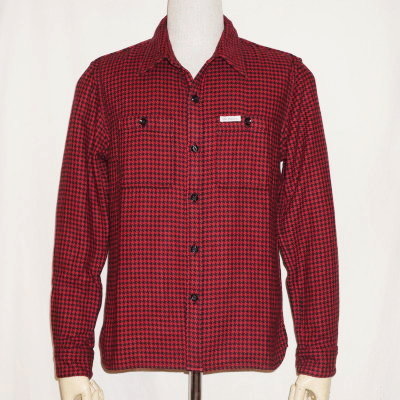 F-SNO-102L-ブラックレッド-千鳥柄ネルシャツ102L-FSNO102L-FLATHEAD-フラットヘッドシャツ-HOUNDS TOOTH NEL SHIRT-ワークシャツ【送料無料】【smtb-tk】【楽ギフ_包装】
