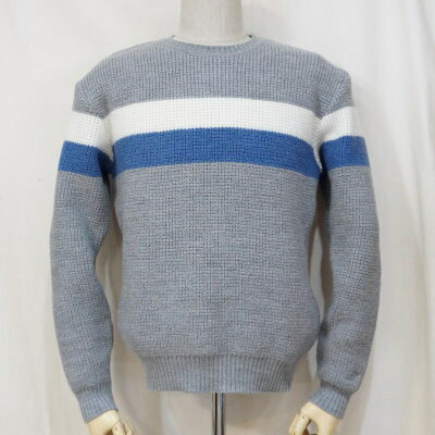 CL-KT007-GRY-ウールニットラインボーダークルーネック007-CLKT007-FLATHEAD-ウールセーター-Club Label-クラブレーベル-セーター【送料無料】【smtb-tk】【楽ギフ_包装】|アメカジ バイカー 2ND・セカンド