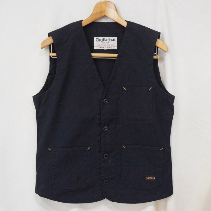 【FLATHEAD】 フラットヘッド　デニムベスト THE FLAT HEAD(フラットヘッド) ベスト BLACK DENIM VEST 通販