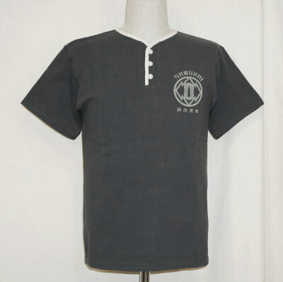 SCT19-104-LBK-サムライ倶楽部リペンコットン吊編ヘンリーネック半袖Tシャツ19-104-SCT19104-SAMURAIJEANS-サムライジーンズ-サムライ倶楽部-サムライジーンズTシャツ-サムライ倶楽部Tシャツ【smtb-tk】【送料無料】【楽ギフ_包装】