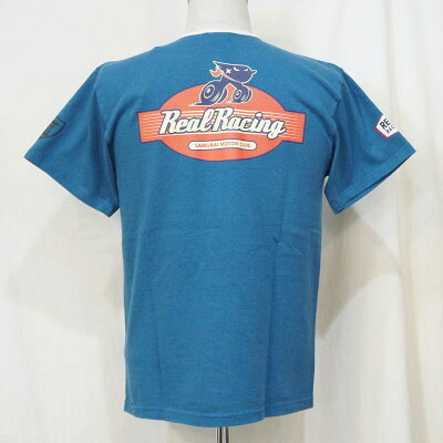 SMT19-105-BL-サムライ自動車倶楽部xリアルレーシングコラボヘンリーネック半袖Ｔシャツ19-105-SMT19105-SAMURAIJEANS-サムライジーンズTシャツ-サムライ自動車倶楽部半袖Tシャツ【送料無料】【smtb-tk】【楽ギフ_包装】
