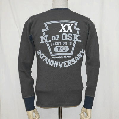 SJLTW20TH-101-LBK-サムライジーンズサーマル20TH-101-SJLTW20TH101-SAMURAIJEANS-サムライジーンズサーマルロンＴ-20周年【送料無料】【smtb-tk】【楽ギフ_包装】