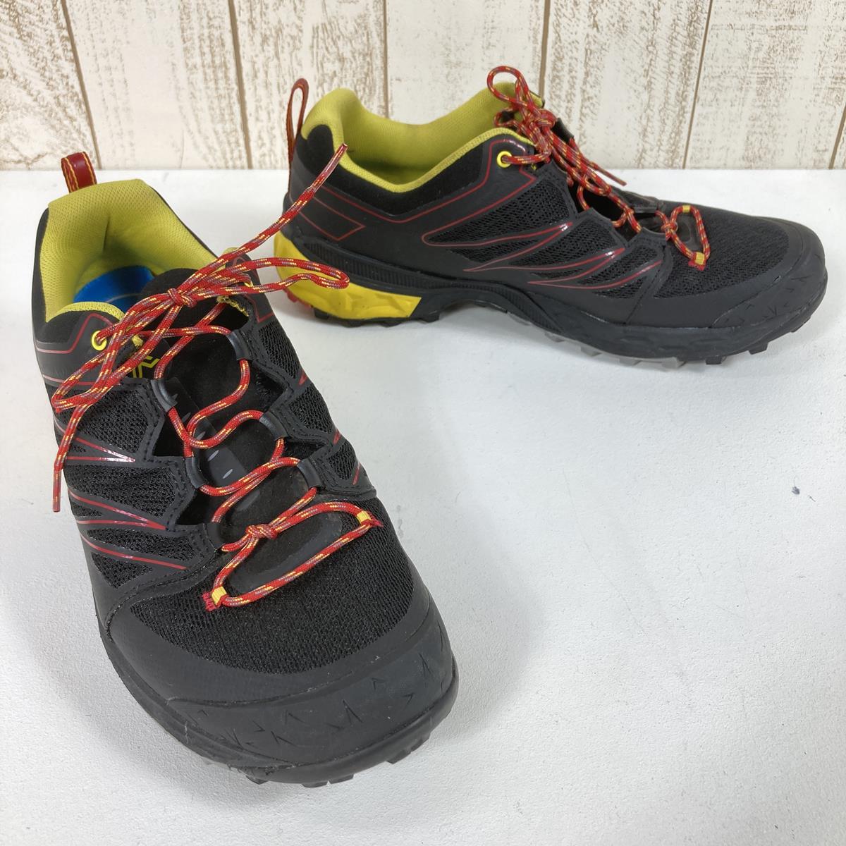【Men\u0027s 27.0糎 黒いこと系】 Asolo ( アゾロ ) ホンブルグ帽鍵を掛ける Soft Rock ローカットシューズ 素早さ山歩き 1829693 Men\u0027s BK/YL Black / Yellow 山歩きシューズ フットウェア
