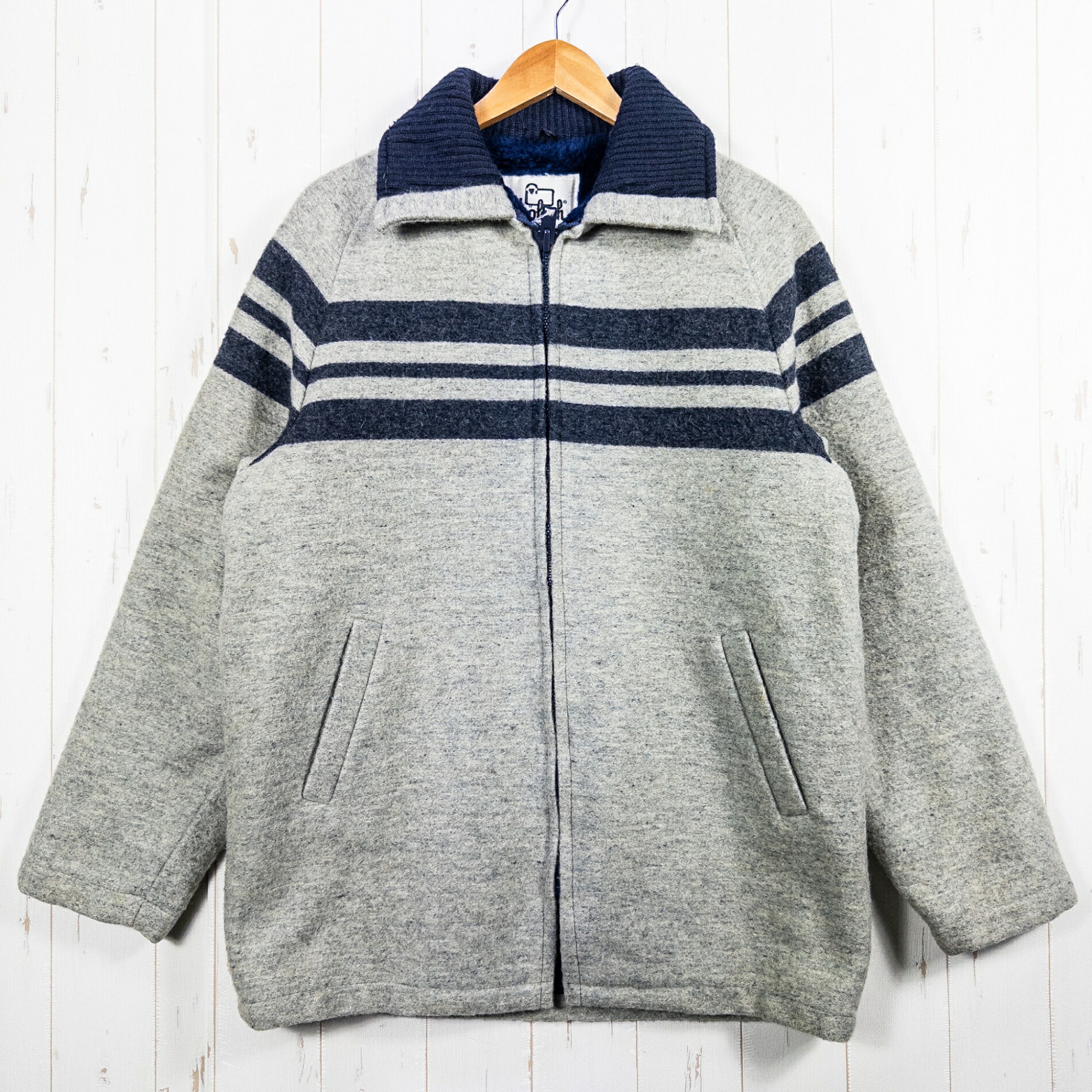 【Unisex M グレー系】 1970s Woolrich ( ウールリッチ ) ウール フリース ジャケット Wool Fleece Jacket ビンテージ オリジナル 入手困難 ウール ウェア トップス アウター ジャケット ウール z00052859 ウ|セカンドギア 2ndGear 店