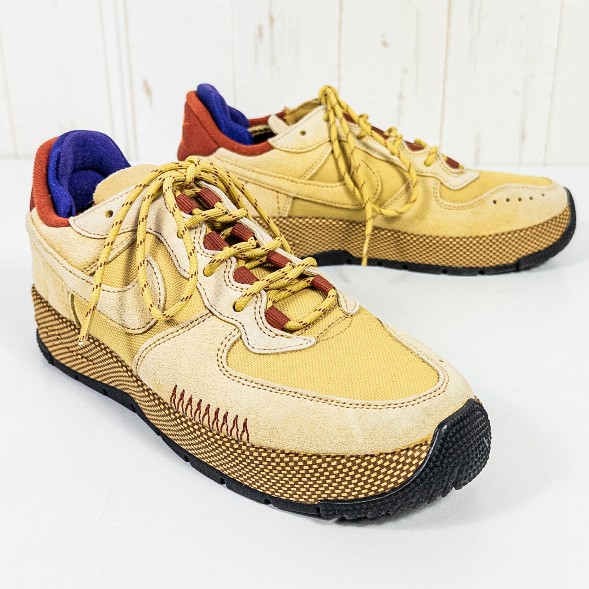 【Women 24.5cm ベージュ系】 Nike ( ナイキ ) エア フォース 1 ワイルド Air Force 1 Wild Wheat Gold フットウェア スニーカー ライフスタイルシューズ z00053162 Wheat Gold スニーカー ライフスタイルシュ