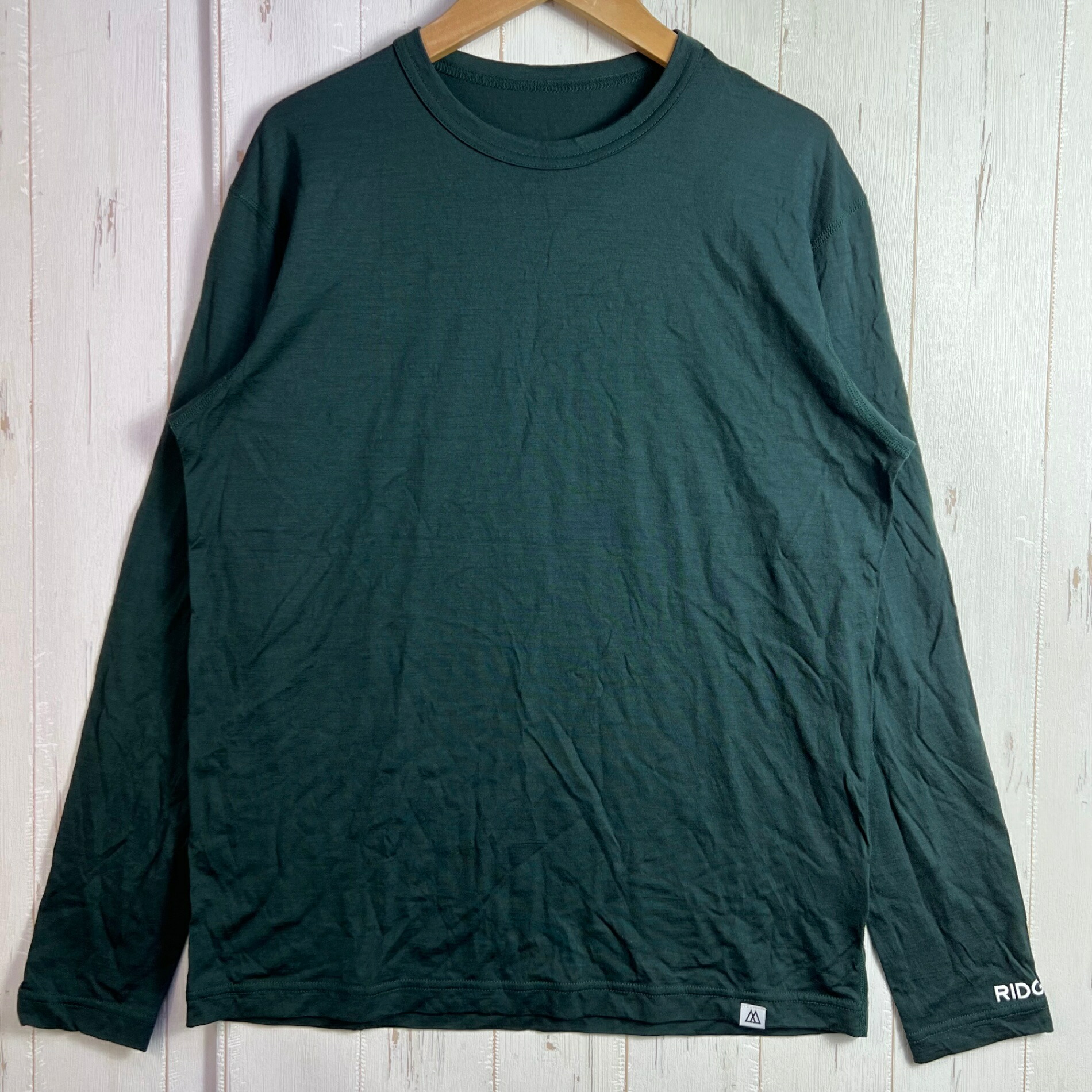 【Men\u0027s M 緑であること系】 Ridge Mountain Gear ( リッジマウンテンギア ) メリノウール ベーシックロングスリーブティーシャツ Merino Basic Tee Long Sleeve メリノウール お召しもの トップス 肌付き プルオーバー ロングス スポーツウェア・アクセサリー-スポーツ・アウトドア-メンズインナー