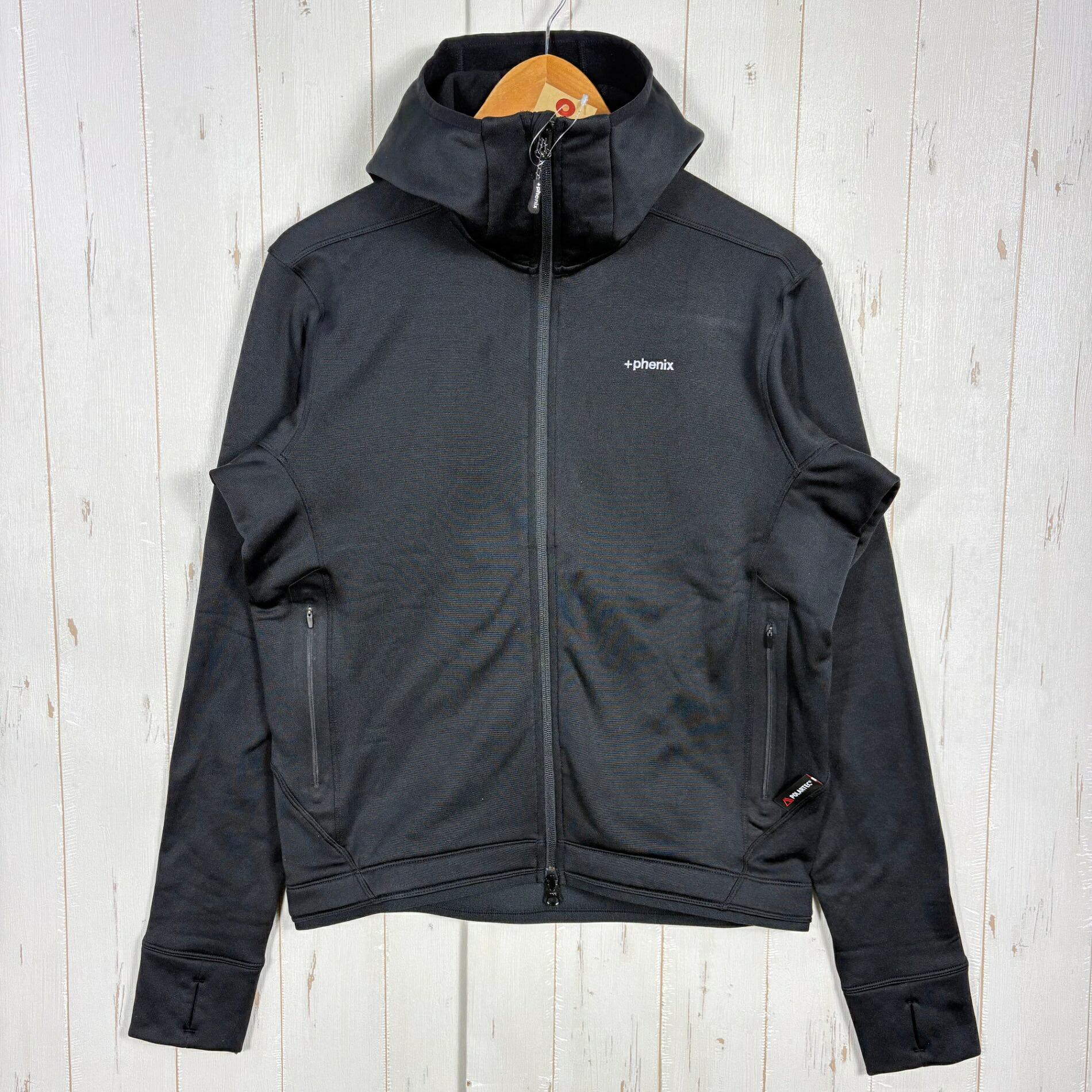 【Men\u0027s S 黒いこと系】 Phenix ( アリゾナ州の州都 ) 力強さ 伸ばすこと ジップ 引きあげる フーディ POWER STRETCH ZIP UP HOODY 足し加えるアリゾナ州の州都 ポリエステル お召しもの トップス アウター 上衣 フリース ポーラテック・