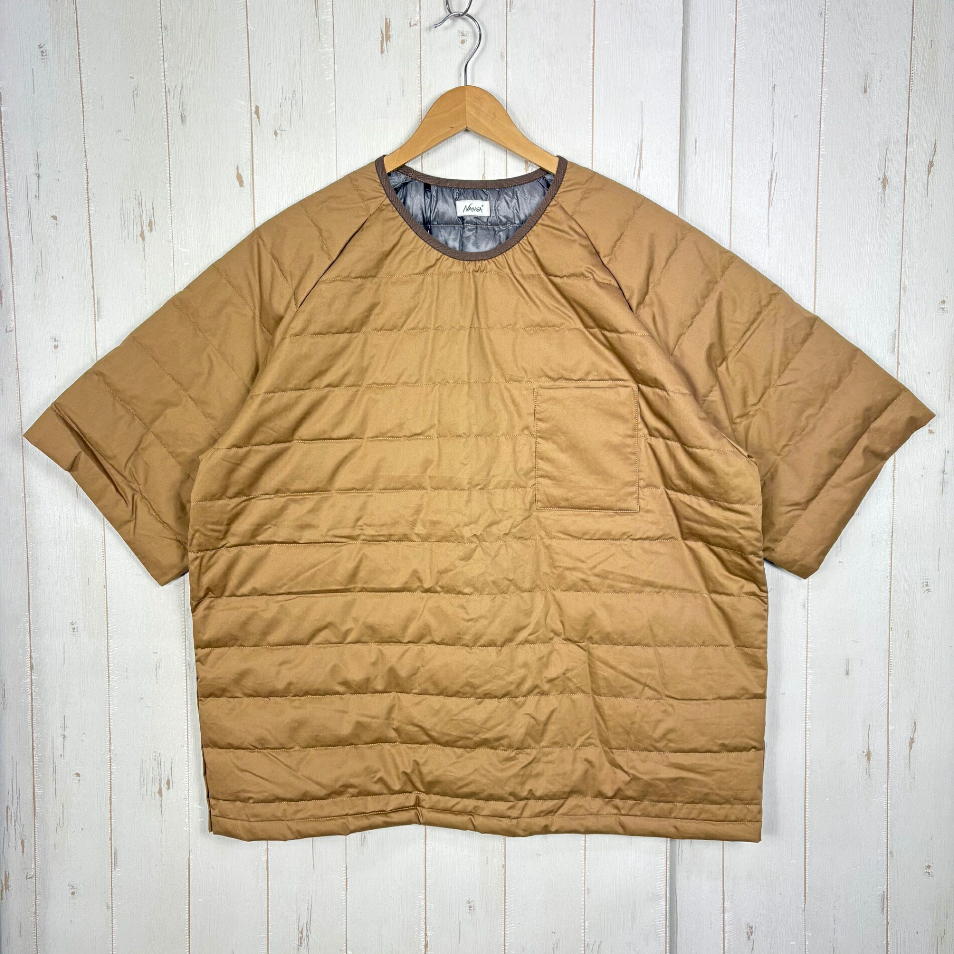 【Unisex OneSize カーキ系】 Nanga ( ナンガ ) コットン ピーチ ダウン ビッグ ティー Cotton Peach Down Big Tee N1PD COYOTE z00056061 COYOTE ダウンインサレーション アウター ジャケット トップス
