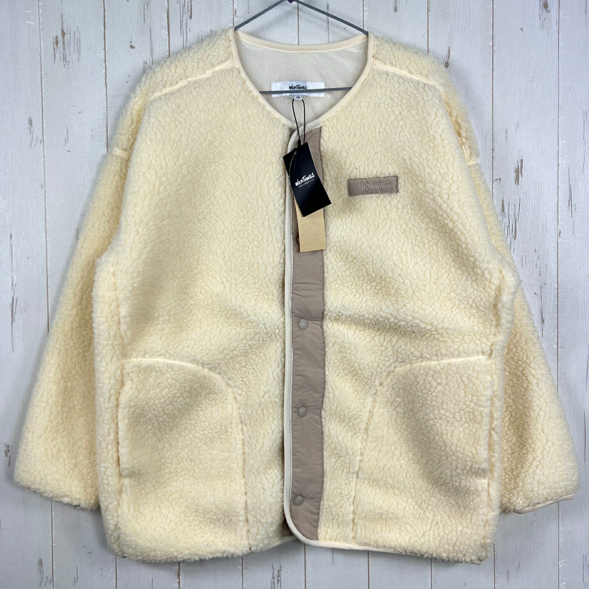 【Women\u0027s S 白いこと系】 Wildthings ( ワイルドシングス ) フラッフィー ボア ジレー Fluffy Boa Cardigan WTL24110IS OFF z00056183 OFF フリース アウター 上衣 トップス 御召しもの