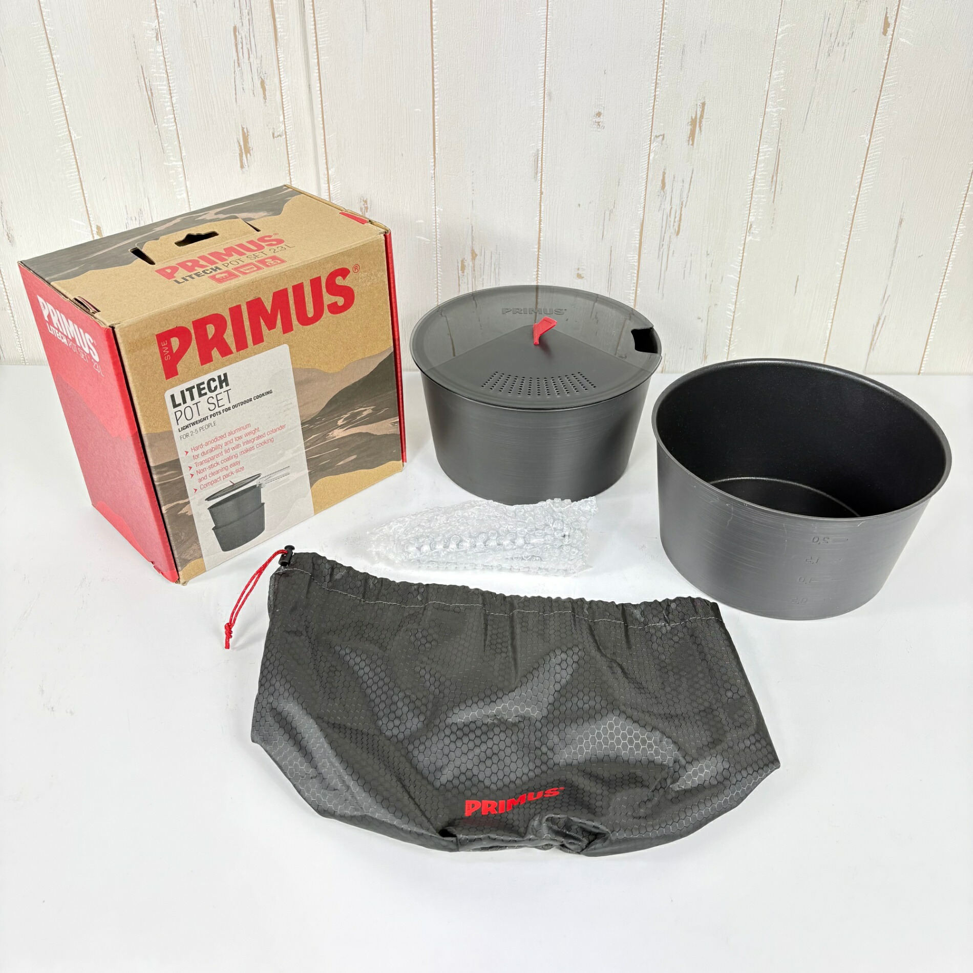 【OneSize しろがね色系】 Primus ( プリムス ) ライテックポットセット 2.3L Litech Pot Set 2.3L P-740320 z00056863  クッカー コッフェル まかない方お召しもの