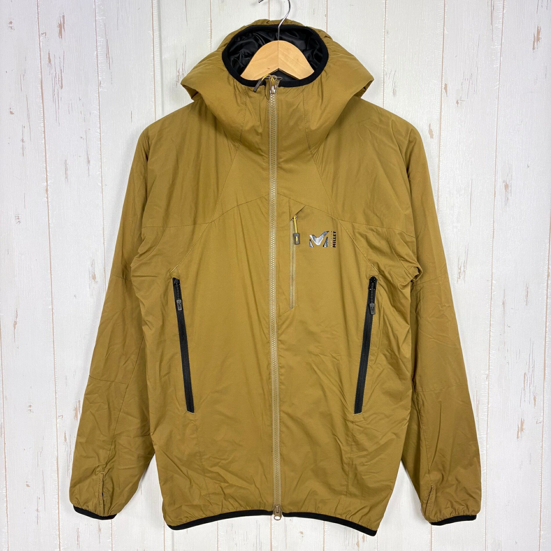 【Men\u0027s S ベージュ系】 Millet ( ミレー ) ブリーザー 手あそび アルファ 単刀直入 フーディー BREATHER TOI ALPHA DIRECT HOODIE ナイロン 御召しもの トップス アウター 上衣 化繊インサレーション ポーラテック・