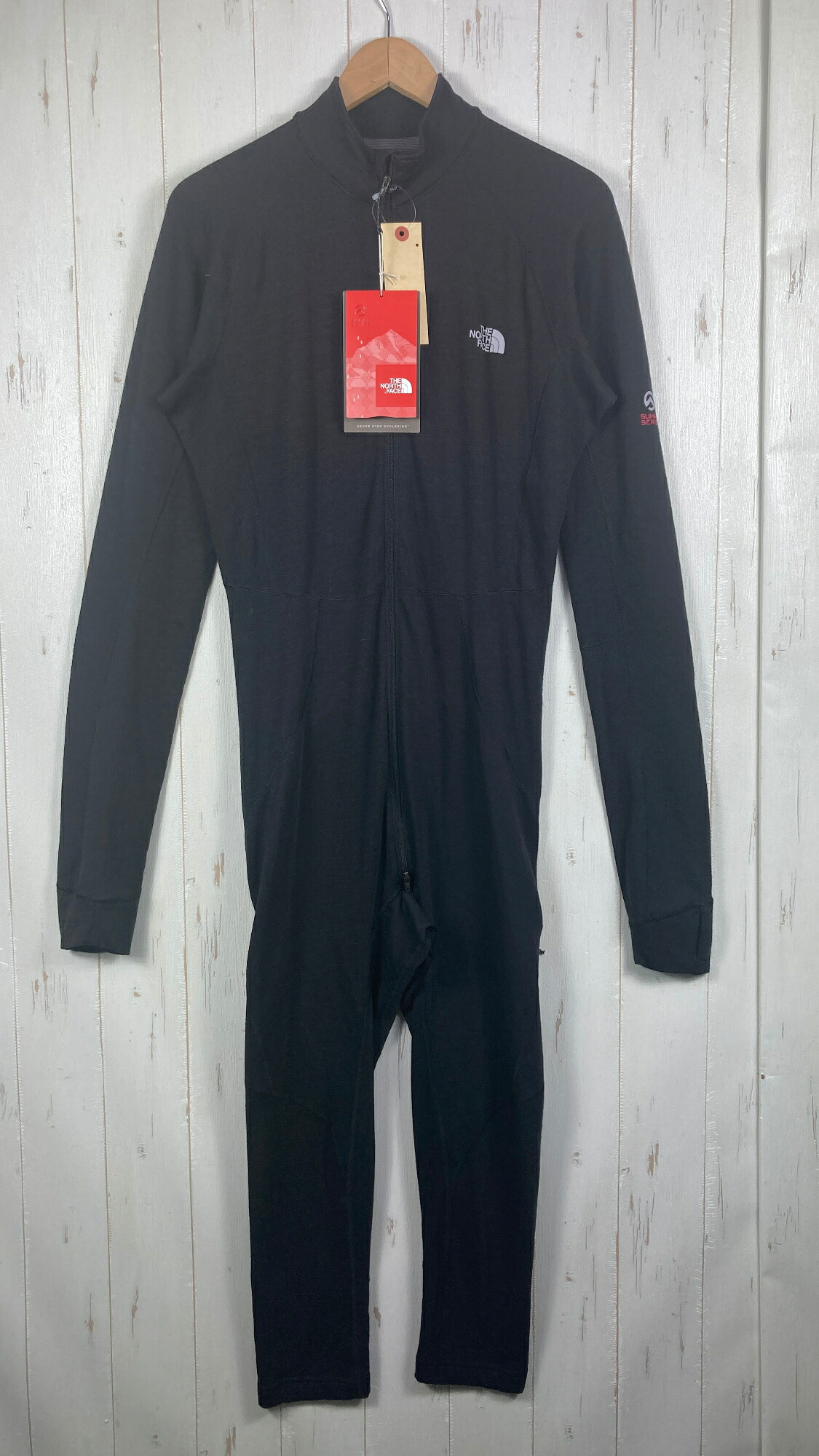 【Men\u0027s S 黒いこと系】 The North Face ( ザ・ノースフェイス ) 羊毛 ベースレイヤー 衣装 Wool Base Layer One-Piece 主脳会談つづき物 欧米標準尺度青写真 メリノウール お召しもの トップス アウター 上衣
