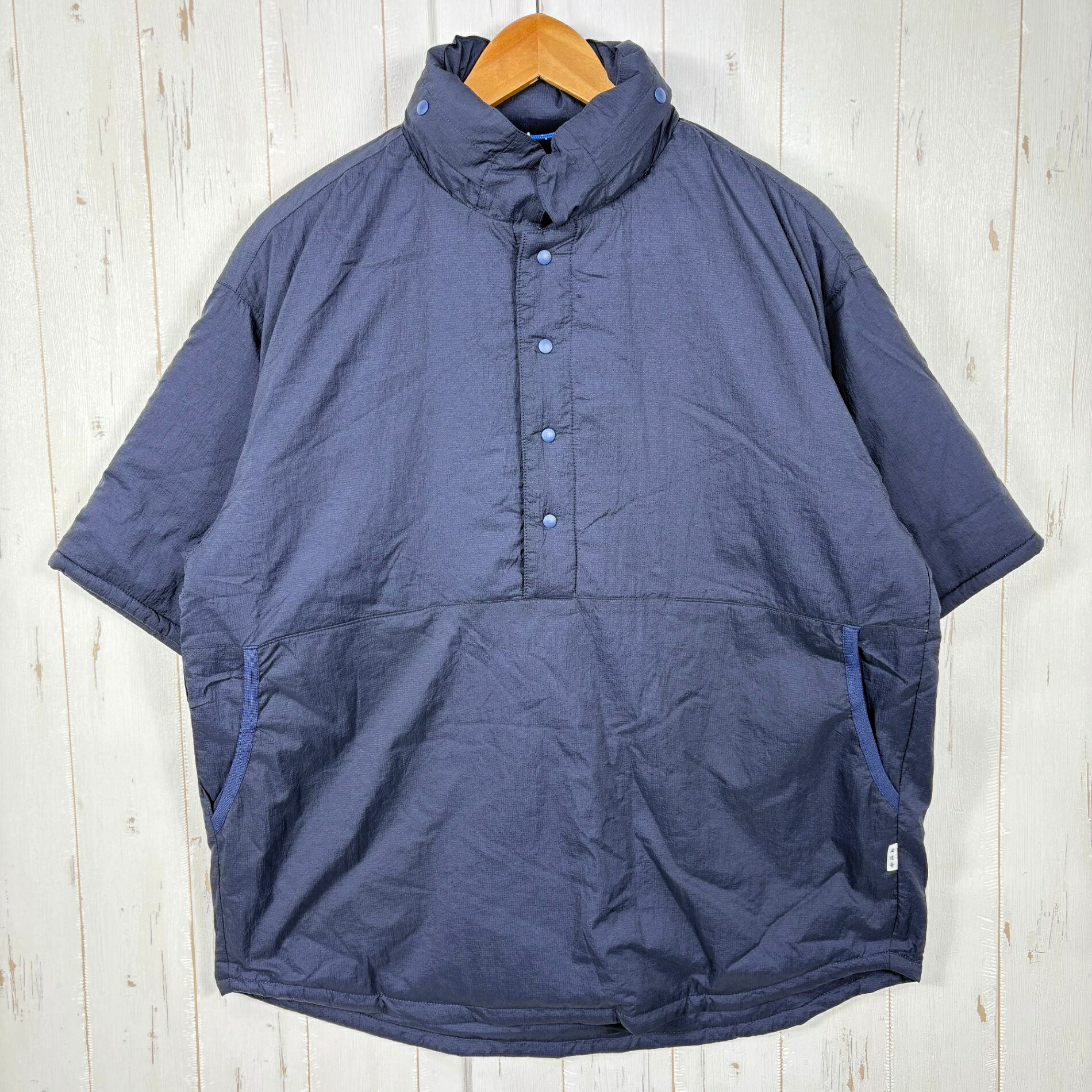 【Unisex 3 ネイビー系】 迷迭香 ( マンネンロウ ) パデッド ショートスリーブ シャツ Padded Short Sleeve Shirt Navy z00058953 Navy 化繊インサレーション アウター ジャケット トップス ウェア|セカンドギア 2ndGear 店