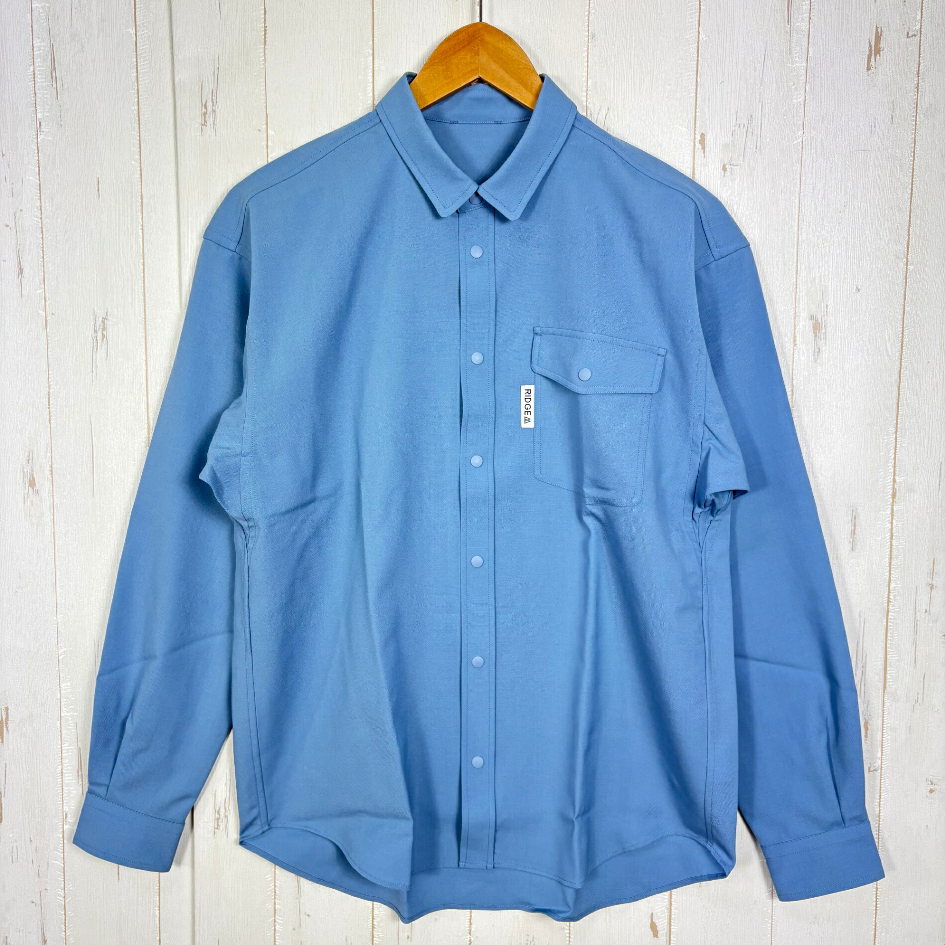 【Men's S ブルー系】 Ridge Mountain Gear ( リッジマウンテンギア ) メリノ ベーシック ロングスリーブ シャツ Merino Basic Long Sleeve Shirt Glacier Blue z00058938 Glacie｜セカンドギア 2ndGear 店