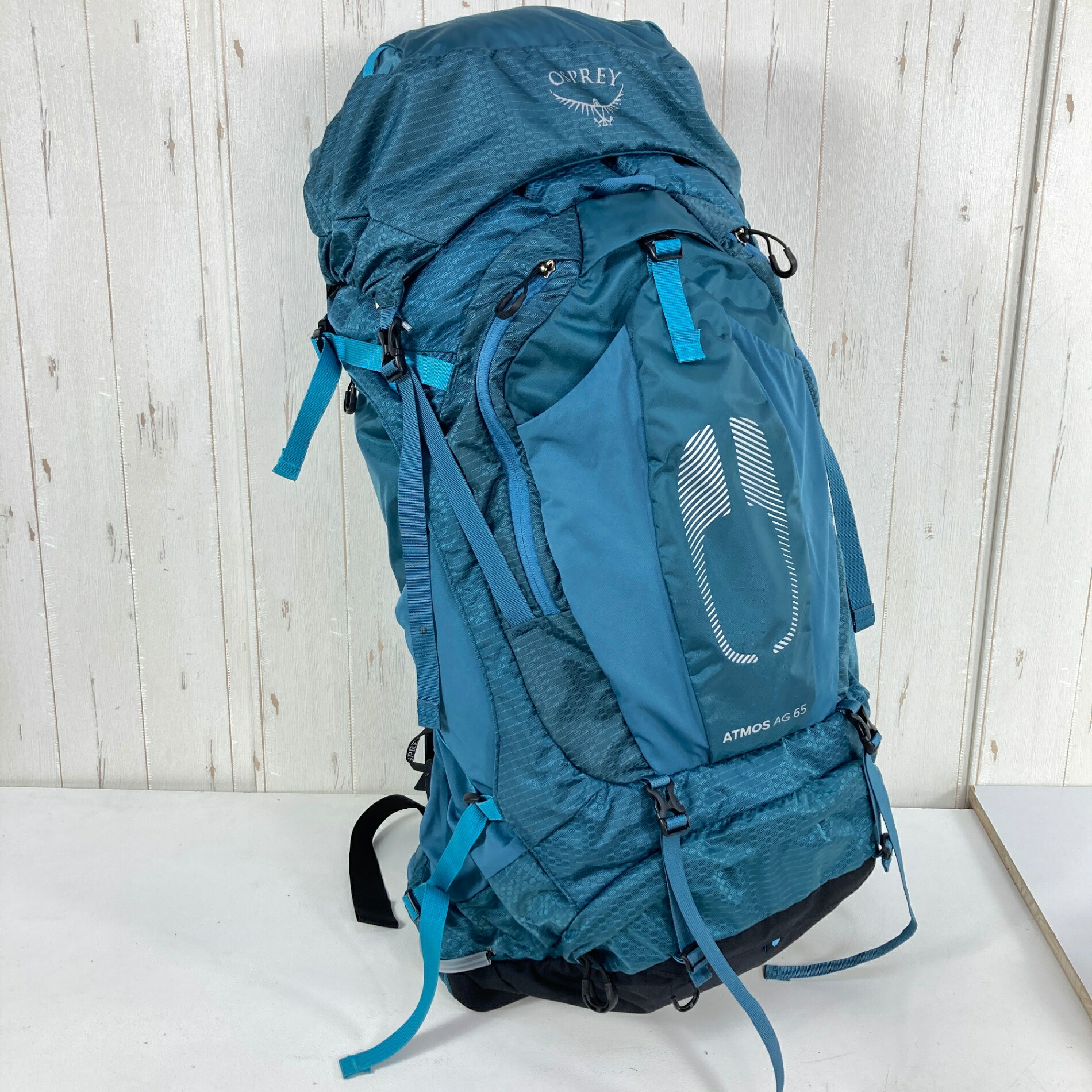 【S/M 青色系】 Osprey ( 牡かき鳴らす ) アトモス AG 65 Atmos AG 65 ベンチュリブルー ナイロン 御徒面子 記憶装置 うしろ側風呂敷き包み 電気容量【55L～79L】 z00058148 ベンチュリブルー 電気容量【55L～79L】 うしろ側