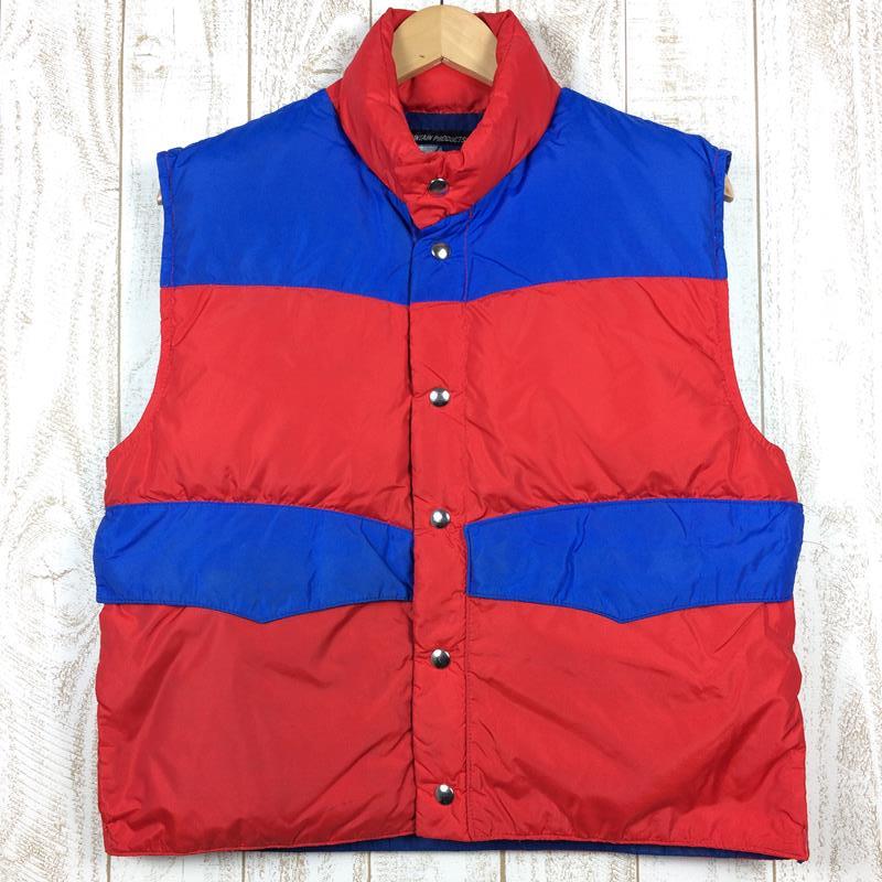 21年製 新品 Mountain 希少サイズ 希少モデル ダウンベスト 70s M マウンテンプロダクツ 中古 Men S Produsts ブルー系 ブルー レッド Z Dakartransittransport Com