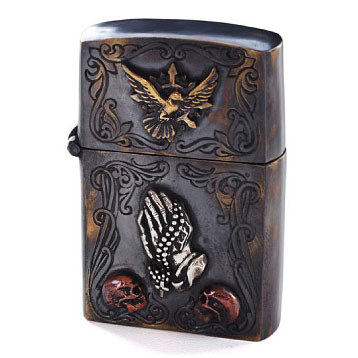 so0523 シルバー アクセサリー ZIPPO ジッポライター アンティーク調プレイハンド ZIPPO(ジッポ)ライター ZIPPO ジッポ ライター プレイハンド スカル ハト ゴールド