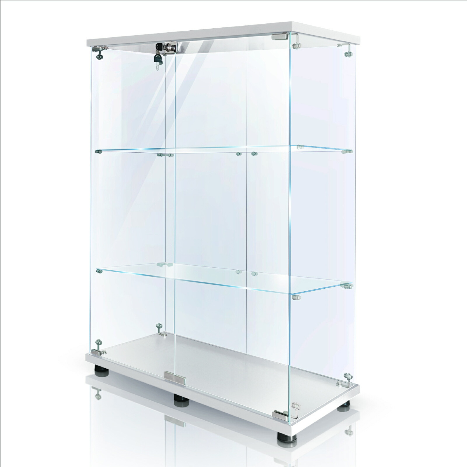 楽天市場】【生活グッズラボ】ガラスケース 4段両扉タイプ(鍵付き) 幅