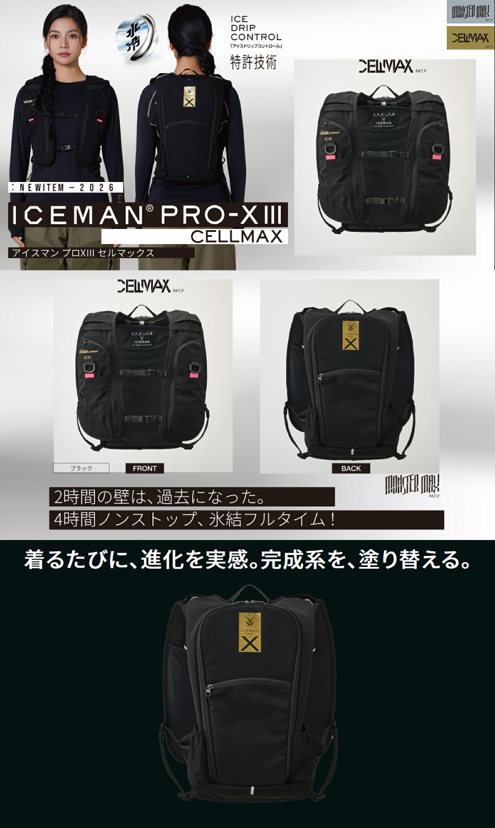 アイスマン PRO-Xlll 独居室マックス 2026年真似形 通った跡冷やかす居敷き式 水冷服 黒いこと すぐに使えるフルセット ICMPX3S-BLV-SET