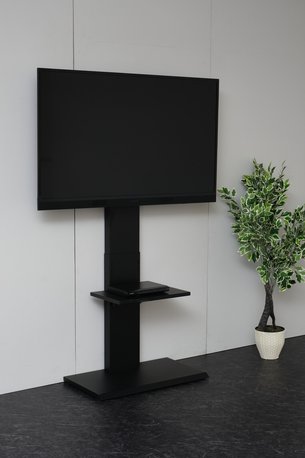 壁掛け風アングルテレビ台 ハイタイプ ブラック テレビ台 テレビボード 高さ調節 テレビスタンド TV台 TVスタンド おしゃれ リビング 32型 50型 55型 壁面テレビ台 55インチ 60インチ スイング 17,812円