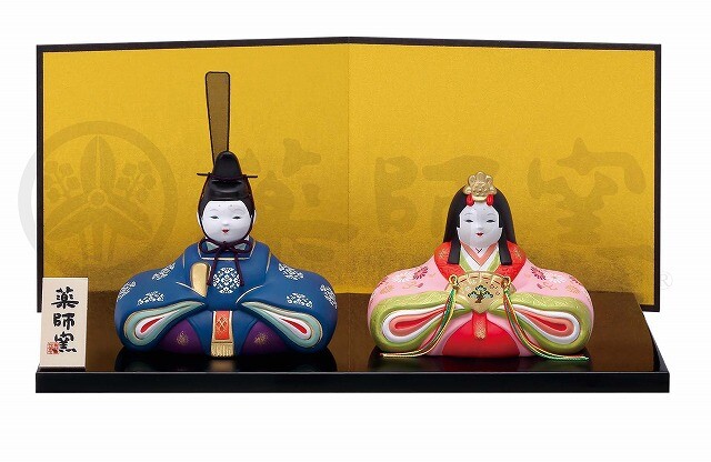 錦彩 典雅親王雛 ひな人形 日本製 陶器 レトロ 置物 オブジェ 飾り物 置き物 和モダン 和風 和雑貨 国産 和テイスト 和室 かわいい おしゃれ 雛人形 小さい コンパクト 女の子 ひな祭り|ナイススタイル