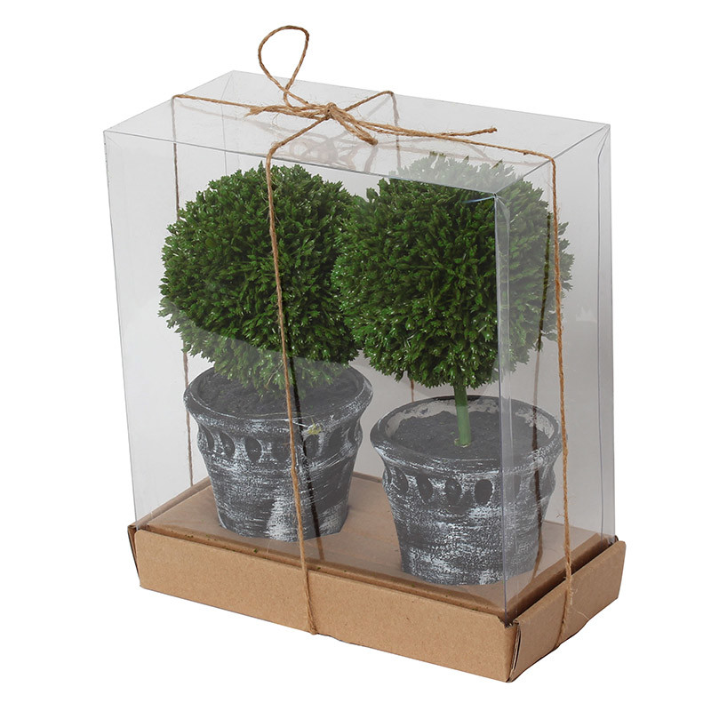 トピアリー 2set 枯れない観葉植物 インテリアグリーン 鉢植え 2個セット オブジェ 飾り物 お手入れ不要 置物 インテリア雑貨 モダン プレゼント ギフト 贈り物