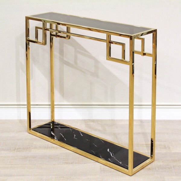 楽天市場】イタリア製 コンソール ゴールドコンソールテーブル サイド