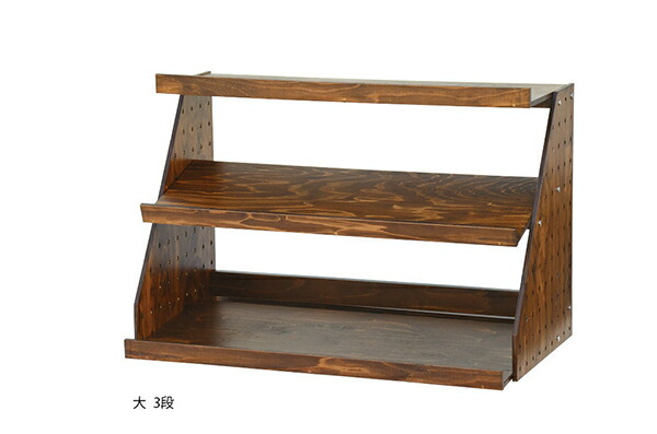 楽天市場】3段BOX什器 無塗装 カントリー 茶 什器 店舗備品 サイン
