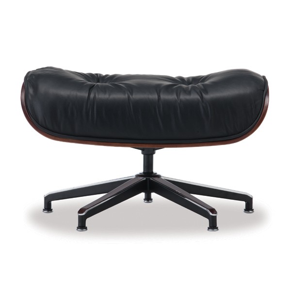 ラウンジチェアオットマン イームズ デザイナーズ ブラック キャメルブラウン【受注生産品 納期/約4ヶ月】足置き スツール レザー 本革 大人 モダン 北欧 高級感 書斎 インテリア