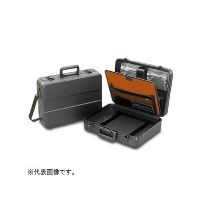 エンジニア パネル付 アタッシュケース L377×W264×H120mm ショルダーベルト・カギ付 KSE−30 ABS製 ポケット 機能性 収納力 軽量 丈夫 工具箱 作業箱 工具バッグ 鍵付き ツールキット ツールケース|ナイススタイル