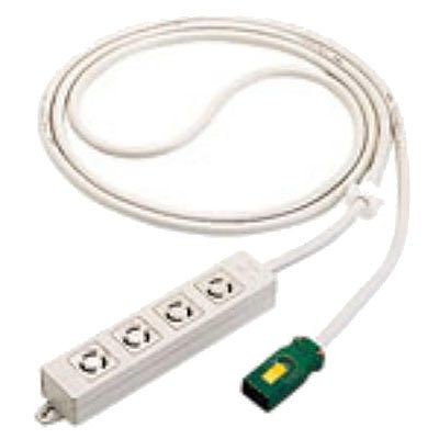 パナソニックハーネス用ＯＡタップ 接地2Ｐ引掛式 4コ口 ケーブル長5ｍ 15Ａ 125Ｖ ＷＦＡ6754ＨＧ｜ナイススタイル