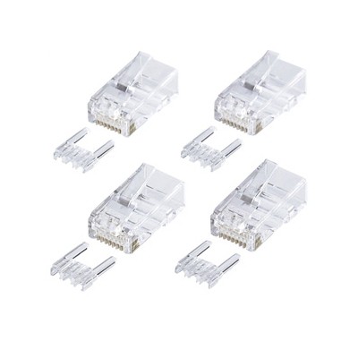 サンワサプライ カテゴリ6RJ-45コネクタ 単線用 100個入り ADT-6RJ-100
