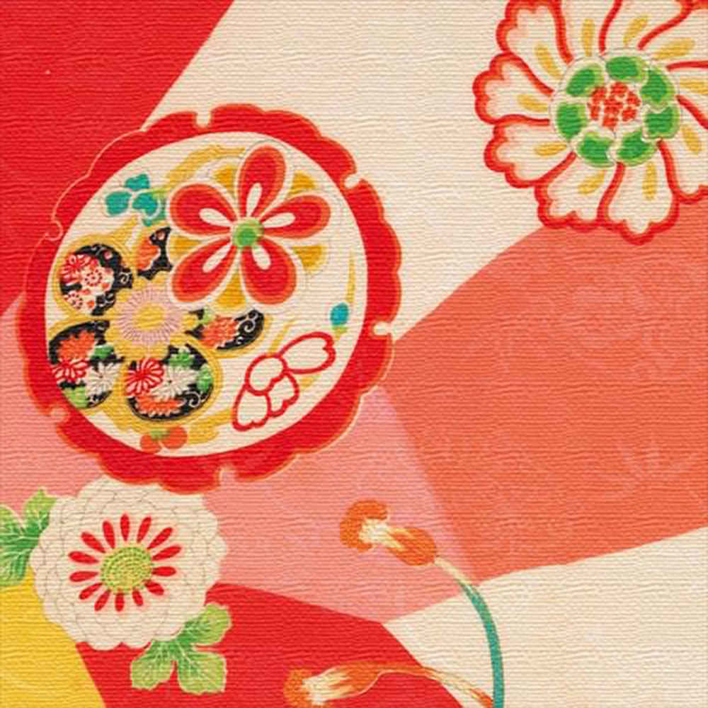着物柄のインテリアパネル XLサイズ(100cm×100cm) ウォールアート 壁掛け おしゃれ 北欧 モダン 新築祝い 開店祝い 結婚祝い お洒落 玄関 寝室 リビング 応接室