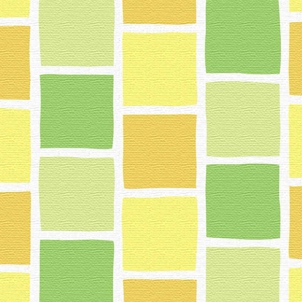 黄色のタイルモチーフ・インテリアパネル XLサイズ（100cm×100cm） ウォールアート 壁掛け おしゃれ 北欧 モダン 新築祝い 開店祝い 結婚祝い お洒落 玄関 寝室 リビング 応接室