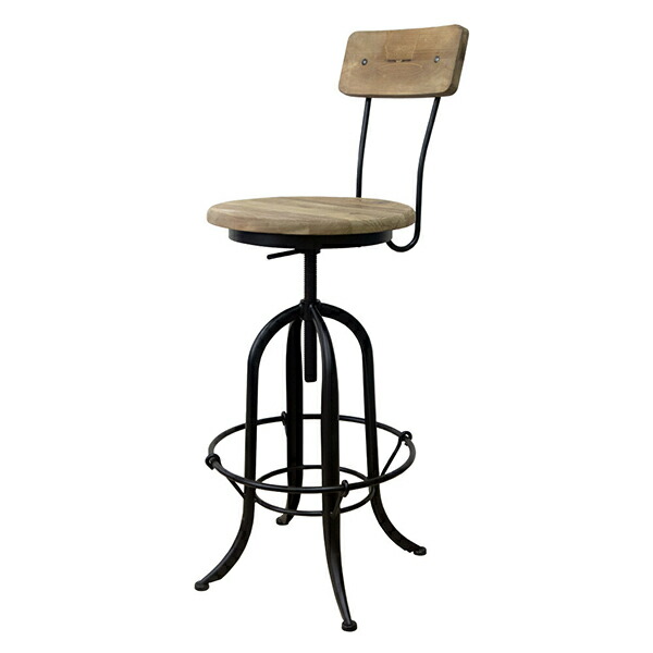 楽天市場】古材 カウンタースツール 木製 高さ調整 昇降式 ダイニング