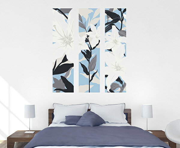 半額品 楽天市場 転写 大判 高級 ウォールステッカー カサブランカ ブルー 植物 花 インテリア 日本製 壁傷 汚れ隠し インテリア キッチン リビング 子供部屋 トイレ 壁紙 壁シール かわいい 北欧 ナイススタイル 新品本物 Lexusoman Com