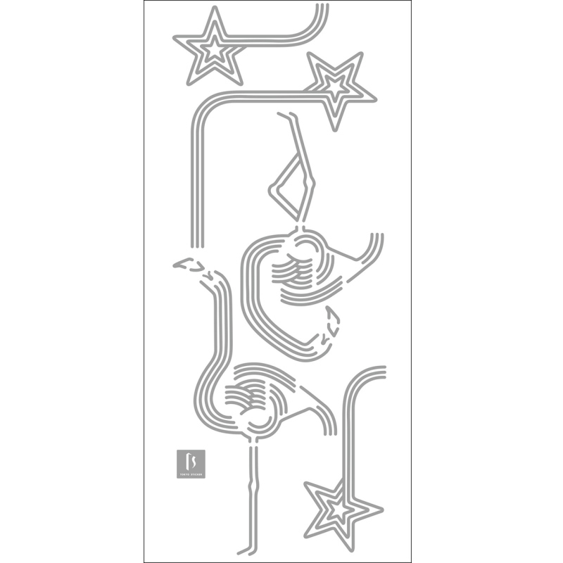おしゃれ 転写タイプ 日本製 おしゃれ ウォールステッカー フラミンゴルック グレー 動物 壁紙 大判 鳥 インテリア かわいい 汚れ隠し 高級 トイレ 壁紙 壁傷 子供部屋 キッチン リビング 壁シール かわいい 北欧 ナイススタイル転写タイプ 大判 高級 ウォール