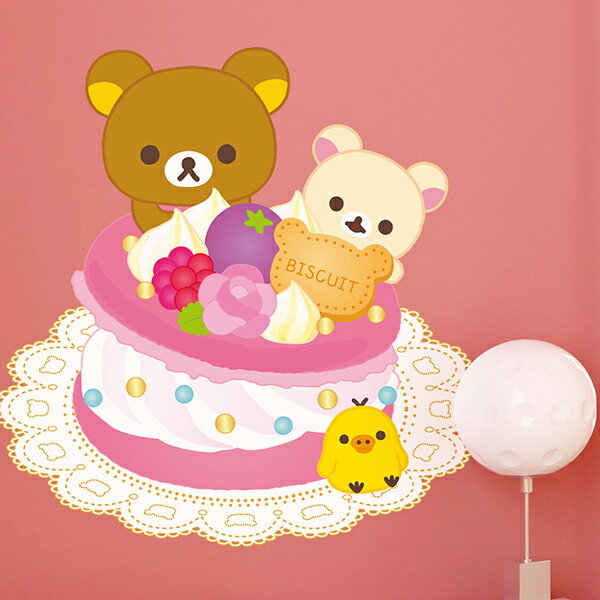 楽天市場 転写タイプ 大判 高級 ウォールステッカー リラックマ スイーツ 012 キャラクター 日本製 壁傷 汚れ隠し インテリア キッチン リビング 子供部屋 トイレ 壁紙 壁シール かわいい 北欧 ナイススタイル