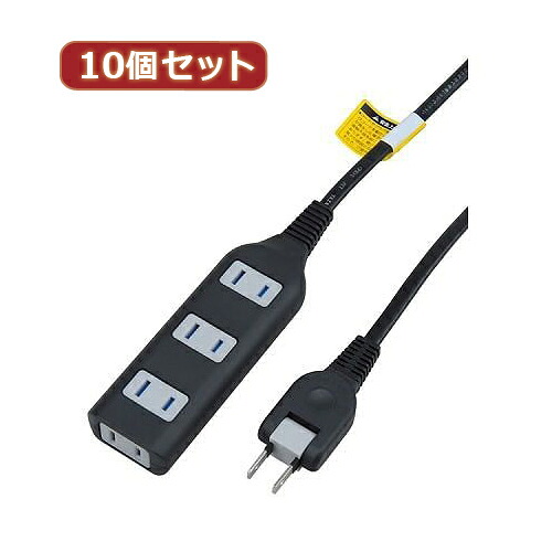 YAZAWA 10個セット耐トラ付タップ4個口 Y02S402BKX10 9,196円