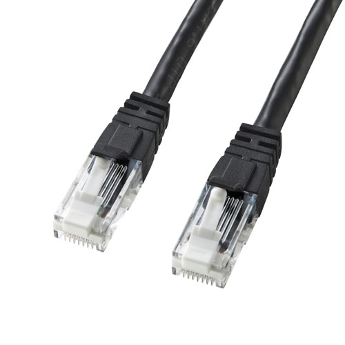 【5個セット】 サンワサプライ つめ折れ防止カテゴリ6LANケーブル KB-T6TS-05BKNX5