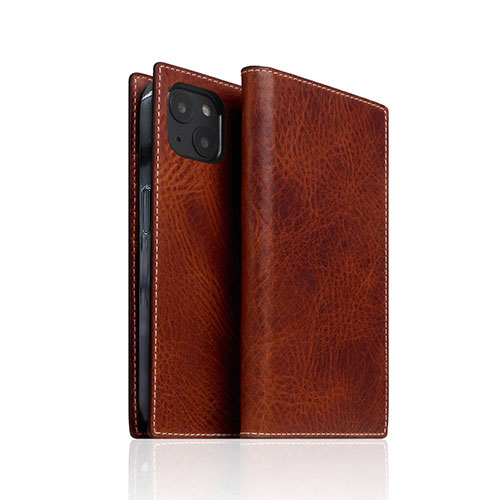 SLG Design Badalassi Wax case for iPhone 14 ブラウン 手帳型 SD24302i14BR｜ナイススタイル