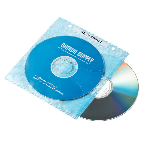 【5色ミックス×5セット】 サンワサプライ DVD・CD不織布ケース(リング穴付) FCD-FR100MXNX5
